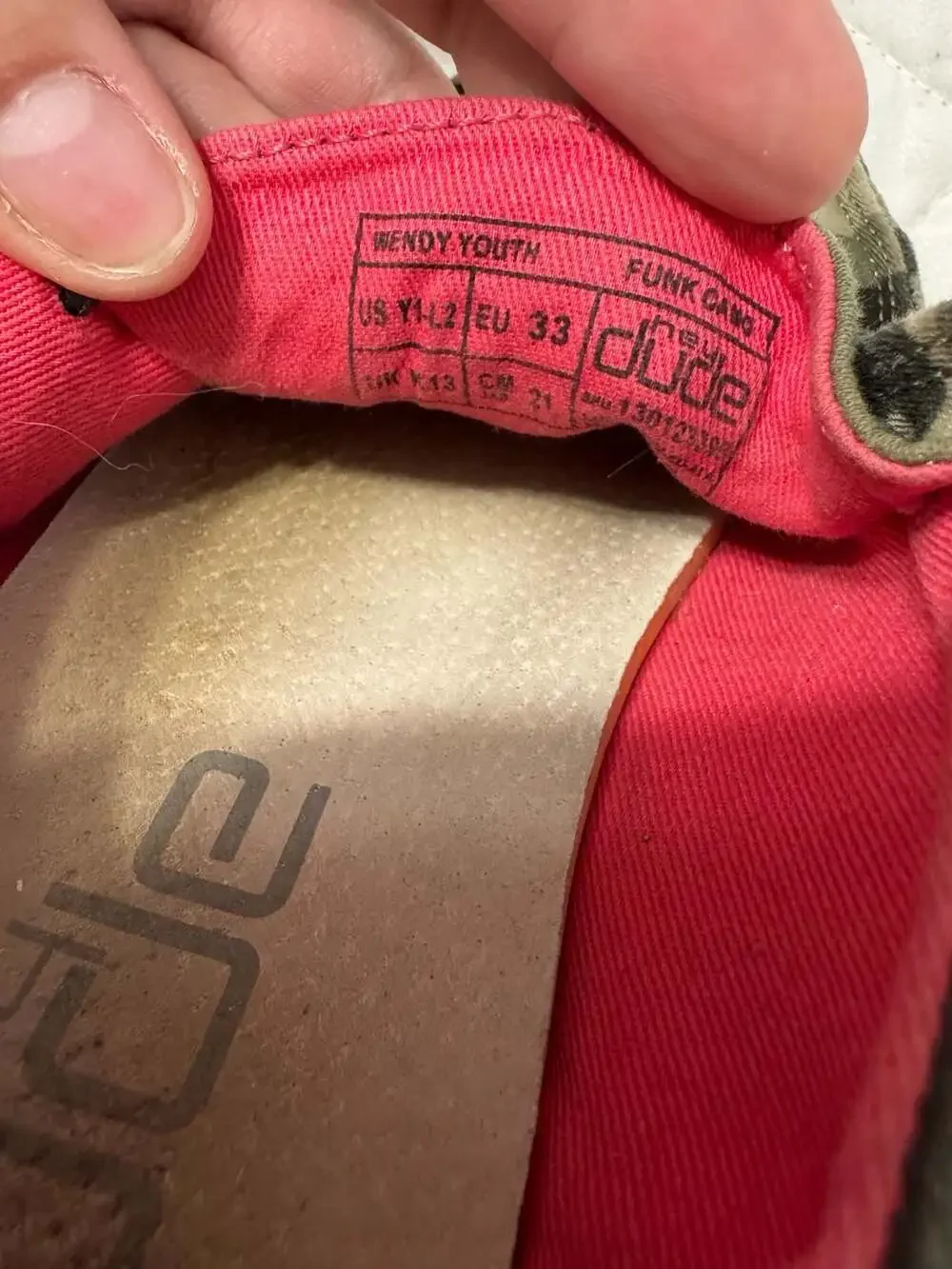 Hey Dude Wendy Youth Funk Camo Pink Slip-On Shoes Size Y1-2